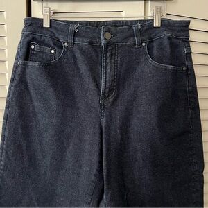 Universal Standard Dark Blue Crop Boyfriend Jeans